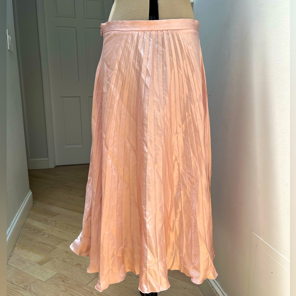 DKNY pleated peach skirt